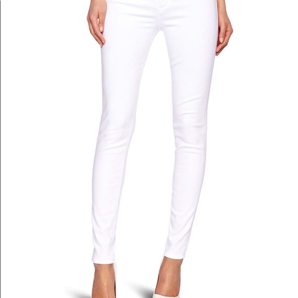 Hudson Nico mid rise super skinny  white 31